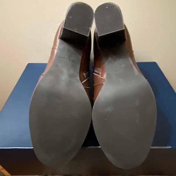 COLE HAAN Leather Ankle Bootie, Brown, 9 - Picture 12 of 16